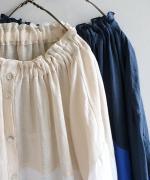 パッチワークワッシャーリネン　2wayワンピース