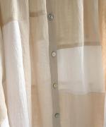 パッチワークワッシャーリネン　2wayワンピース