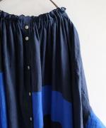 パッチワークワッシャーリネン　2wayワンピース