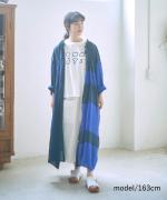 パッチワークワッシャーリネン　2wayワンピース
