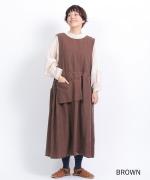 テンセルコットンリネン エプロンジャンスカ