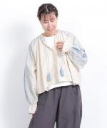 コットンリネン刺繍　ボレロ