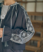 コットンリネン刺繍　ボレロ