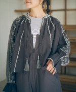 コットンリネン刺繍　ボレロ