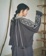 コットンリネン刺繍　ボレロ