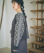 コットンリネン刺繍　ボレロ