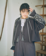 コットンリネン刺繍　ボレロ