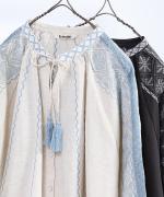 コットンリネン刺繍　ボレロ