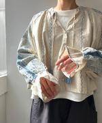 コットンリネン刺繍　ボレロ