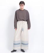 コットンリネン刺繍　パンツ