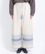 コットンリネン刺繍　パンツ