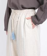 コットンリネン刺繍　パンツ