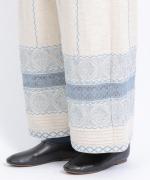 コットンリネン刺繍　パンツ