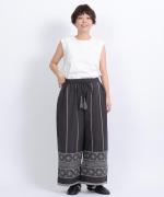 コットンリネン刺繍　パンツ