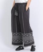 コットンリネン刺繍　パンツ