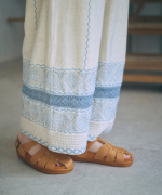 コットンリネン刺繍　パンツ