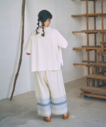 コットンリネン刺繍　パンツ