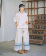 コットンリネン刺繍　パンツ