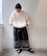 コットンリネン刺繍　パンツ