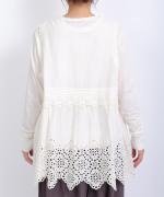 カットワークレース　2wayノースリチュニック