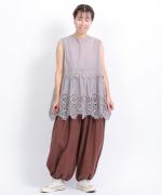 カットワークレース　2wayノースリチュニック