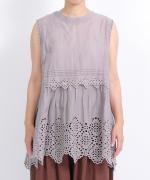 カットワークレース　2wayノースリチュニック