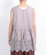 カットワークレース　2wayノースリチュニック