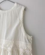 カットワークレース　2wayノースリチュニック