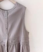 カットワークレース　2wayノースリチュニック