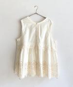 カットワークレース　2wayノースリチュニック