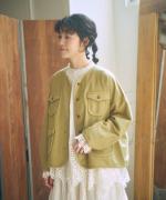 カットワークレース　ブラウス