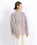 カットワークレース　ブラウス