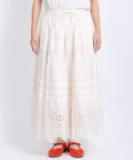 カットワークレース　スカート