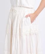 カットワークレース　スカート