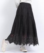 カットワークレース　スカート