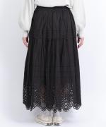 カットワークレース　スカート