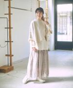 カットワークレース　スカート