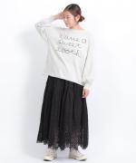 カットワークレース　スカート