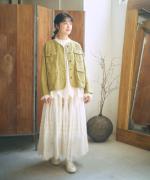 カットワークレース　スカート