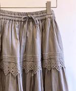 カットワークレース　スカート