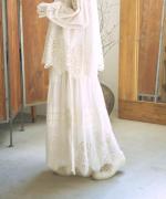 カットワークレース　スカート