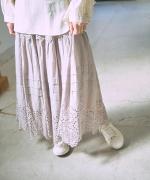 カットワークレース　スカート