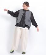 コットンリネンポリ　ベスト