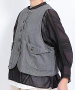 コットンリネンポリ　ベスト