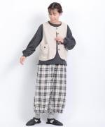 コットンリネンポリ　ベスト