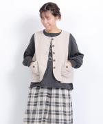 コットンリネンポリ　ベスト