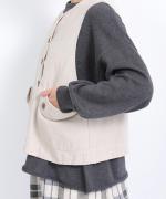 コットンリネンポリ　ベスト