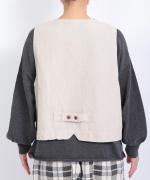 コットンリネンポリ　ベスト