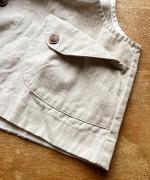 コットンリネンポリ　ベスト