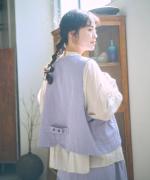 コットンリネンポリ　ベスト